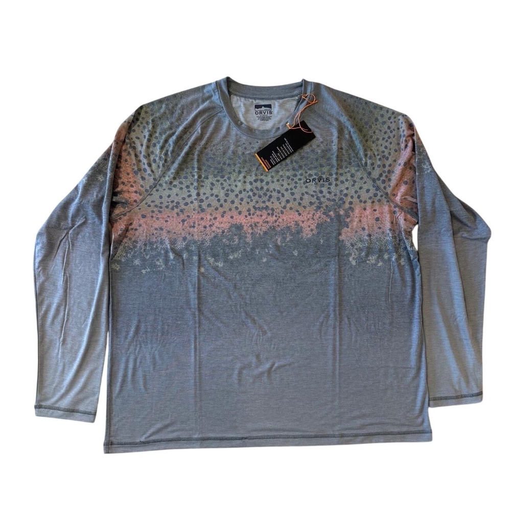 NWT Orvis DriCast Long Sleeve Fishing Shirt Mens XL Trout Skin UPF 50 Rash Guard